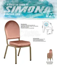 Chaises de banquet en aluminium SIMONA02