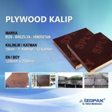 Plywood 18mm (12502500mm) Beton Kalıbı