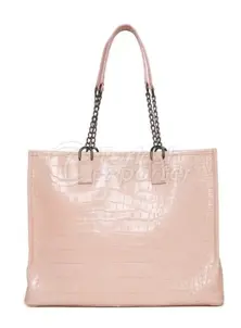 Leather Tote Bag Pink Lemonade JI SHOPPER