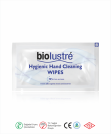Одноразовые антибактериальные очищающие салфетки для рук Biolustre
