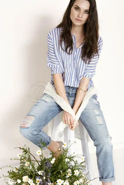 Stripe Shirt & Denim Product
